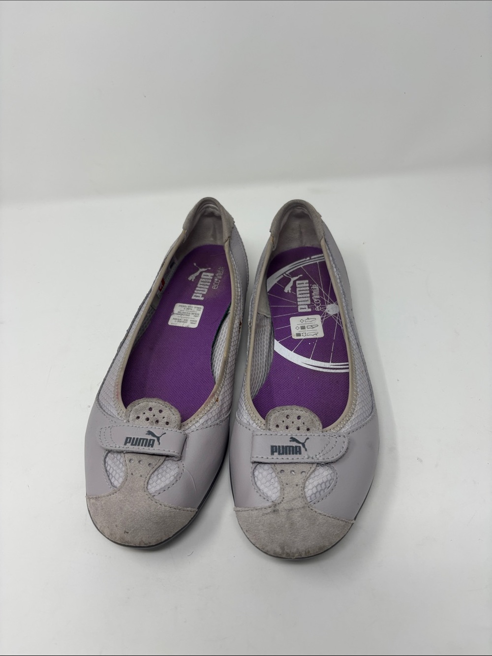 Puma Women's Light Gray Slip-On Ballet Flats